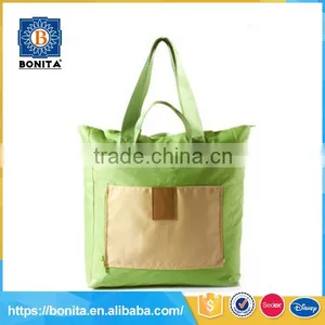 Popular Sales Green Portable Lightweight Eco-friendly Reuseable Shopping Bag thumbnail-2