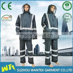 Cheap Safety Rainsuit hi Vis Rainsuit Reflective Rainsuit Working Rainsuit thumbnail-1