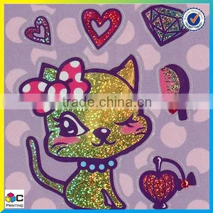 Promotion Customized Luminous Colorful Glitter Sticker thumbnail-1