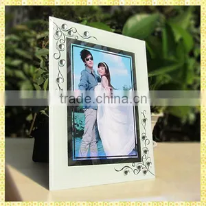 Square Butterfly Design Mirror Crystal Photo Frame For Home Decoration thumbnail-1