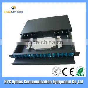 Cheap Price 19inch Slider Type 12 24 Port sc fc Fiber Optic Patch Panel thumbnail-1