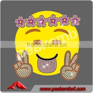 2016 New Trend Iron on Happy Emoji Heat Transfer Vinyl Stickers thumbnail-1
