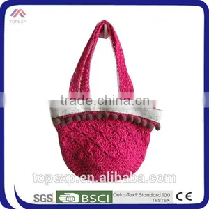 Tote Bag Soft Woven Bag With Decorative Border thumbnail-1