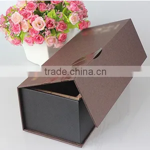 Chinese Factories Wholesale Custom Tea Caddy, Fashion Beautiful Gift Boxes, Deep Coffee Color Storage Box thumbnail-4