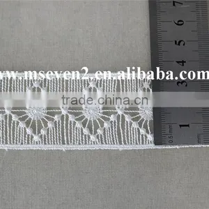 Unexceptionable 3.5cm in White Color Crochet Lace Trim Embroidery Polyester Lace Trim Indian Saree Border Lace Trim thumbnail-5