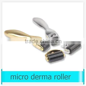 CE Approval Stainless Micro Derma Roller DRS Skin Microneedle Dermaroller Golden Handle for Sale thumbnail-3