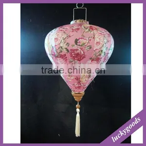 Yellow Solid Color Vietnamese Silk Lanterns thumbnail-4