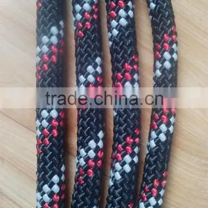 High Quality Static Polyester Double Braid Ropes Safety Belt 12mm thumbnail-1