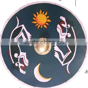 Bronze Warrior Sculpture With Shield thumbnail-3