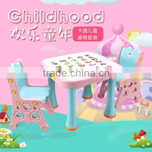 Kids Plastic Study Table and Chair Set thumbnail-3