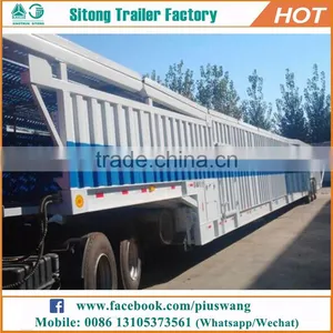 China Factory 2 or 3 Axles Vehicle Transport Car Carrier Semi Trailer for Auto Transportation thumbnail-3