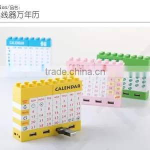 DIY Blocks Usb 2.0 Hub Calendar With Bluetooth/usb Hub With Cable/Executive DIY Desk Calendar 2015 thumbnail-5