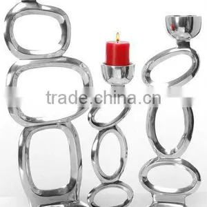 Metal Candle Holder ~ Floor Standing Metal Candle Holders ~ White Metal Candle Holders thumbnail-1