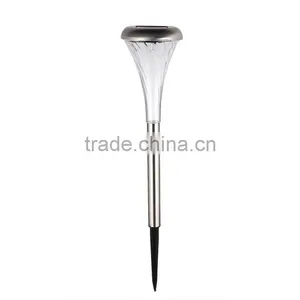 24pk Stainless Steel Glass Lens Solar Garden Lawn LED Path Light thumbnail-1