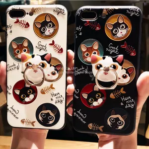 Cartoon Cell Phone Case Silicone Mobile Phone Cases for IPhone7/7Plus/6/6s/6plus/6splus With Finger Ring Stand Holder thumbnail-1