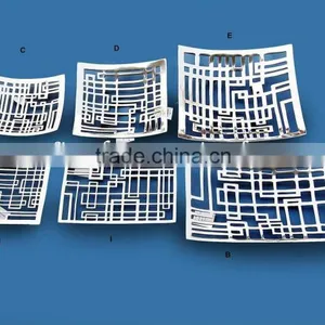 Aluminum Platters,Metal Square Platters,Fruit Platters,Serving Platters,Metal Serving Trays,Food Bowls,Table Decor thumbnail-1