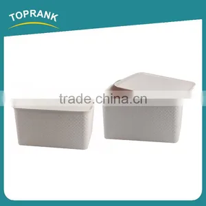 Toprank Different Size Design Pattern Home Living Plastic Storage Organizer Clothes Storage Box Container With Lid thumbnail-1