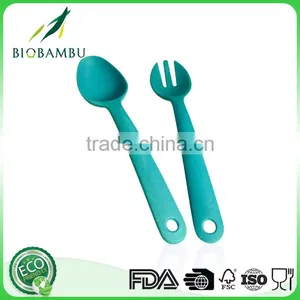 Customized No Pollution Non-toxic Bamboo Fiber Spoon and Fork thumbnail-1