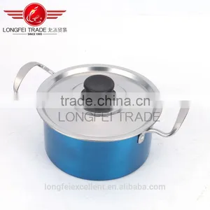 Manufacturay Wholesale Best Quality Pcs Colorful no Stick Stainless Steel Cookware Set/cook Pot thumbnail-3