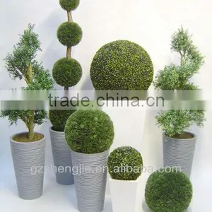 Artificial Cheap Plastic Green Grass Boxwood Topiary Ball in Wholesale Price thumbnail-1