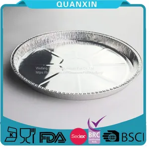 Round Disposable Aluminum Foil Baking Pizza Pan With Lids thumbnail-1