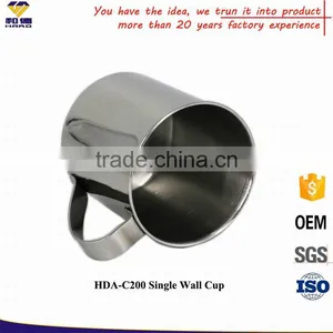 Promotional Custom Single Wall Stainless Steel Coffee Mug With Handle thumbnail-2