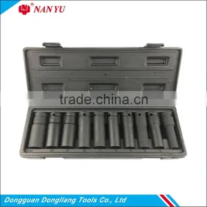 11PC 1/2DR Pneumatic Impact Bit Deep Socket Set thumbnail-1