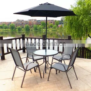 Outdoor Leisure Table and Chair Patio Sling Dining Set Graden Furniture thumbnail-2