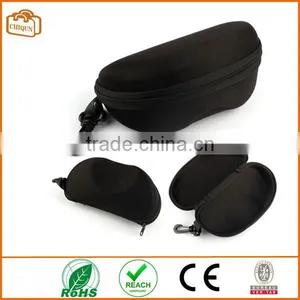 Fashion Portable Carabiner Eye Glasses Sunglasses Hard Case Protector Box (Black) thumbnail-1