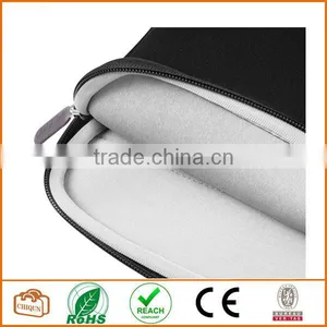 Laptop Case, PLEMO Nylon Lycra Fabric 14 Inch Laptop / Notebook Computer Case Briefcase Bag Pouch Sleeve, Black thumbnail-3