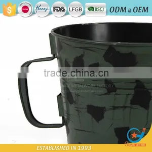 8 Inch Galvanized Flower Planters Pots for House Plants Metal Plant Pot thumbnail-4