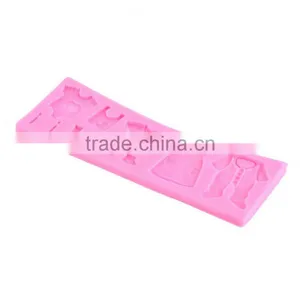1 PC 2015 Pop 3D Baby Clothes Shower Silicone Mould Fondant Kitchen Cake Mold for Chocolate Baking Tool thumbnail-6