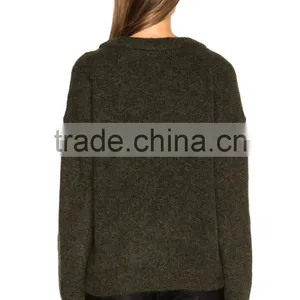 2016 New Arrival Lady Mohair Sweater Customized Factory Price thumbnail-5