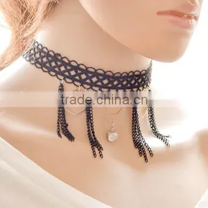Leaf Charm Faux Leather Sweater Necklace Suede Leather Leaf Necklace Vintage Velvet Ribbon Necklace thumbnail-6