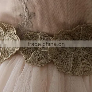 High Quality Elegant Children's Boutique Clothing Sleeves Sexy Handmade Flower Many Layer Baby Party Dress Spain Cake Dresses thumbnail-5