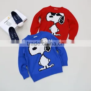 Tide Brand Children 's Clothing Girls Winter Simple Pure Cotton Sweater Pullover of Single Wholesale thumbnail-1