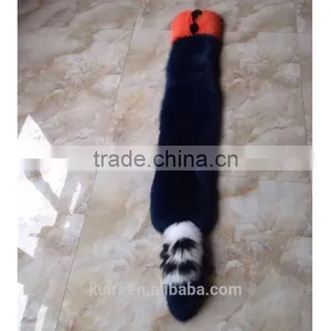 Long Luxurious Luxury Real Hair the Whole Skin Fight Color Fox Fur Scarf Collar Winter New Wild Thick Fur Fox Fur Tail Shawl thumbnail-3