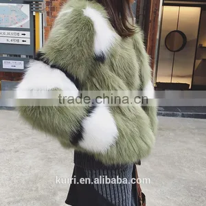 100% Real Fox Fur Coat 2016 New Design Woman Short Fox Fur Jackets for Winter Warms Brand Design thumbnail-1