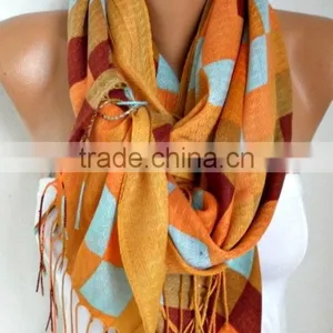Mustard Cotton Scarf,Shawl,Fall Summer Scarf Cowl Oversized Wrap Gift Ideas For Her Women Fashion Accessories Teacher Gift Women thumbnail-2