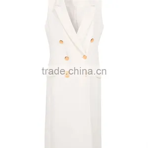 Chic-smart Ivory Sleeveless Western Longline Kurti With Jacket Designs thumbnail-6