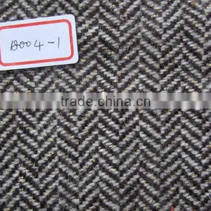 Popular Scottish Style Herringbone Tweed Fabric, Woolen Fabric, Herringbone Windowpane Tweed Fabric thumbnail-1