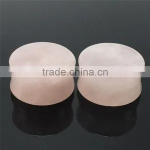 Bulk Rose Quartz High Polished Organic Stone Ear Expander Stone Ear Stretcher thumbnail-2