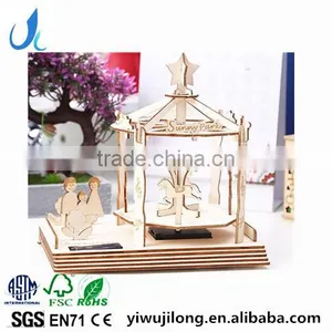 Wooden Children DIY Puzzle Toy Handmade Building Block Model Educational Diy Solar Puzzle Toy for Kids thumbnail-1