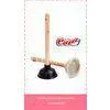 Mini Rubber Toilet Brush AndPlunger With 29cm Wooden Handle Durable Cleaning Product thumbnail-1
