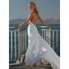 Halter Neckline Sheath Bridal Wedding Dress thumbnail-2