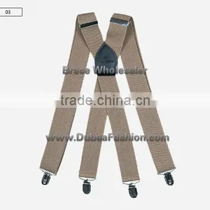 1.5" Wide Solid Color Mens Suspender X Type Undergarment Suspender Brace Casual Business thumbnail-3