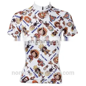 2016 Women Short Sleeve Luffy Cycling Jersey White Bike Apparel Girl's Bicycle Wear Cycling Gear thumbnail-1