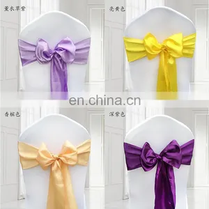 Hot Style Wedding Reception Decoration Bow Chair Sashes Satin thumbnail-6