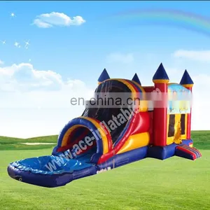 2017 HOT New Product Modular 2 Piece Wet/Dry Inflatable Castle Combo thumbnail-1