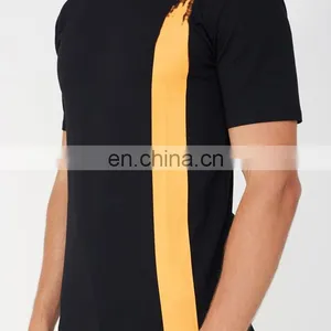 Running Organic Oversize Long Black Couple Raglan Sport Bamboo Rounded Hem Dri Fit Cotton Cheap Blank Custom Men t Shirt thumbnail-2